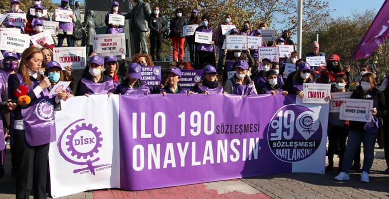 DİSK Genel Başkanı Arzu Çerkezoğlu, 25 Kasım Kadına Yönelik Şiddetle