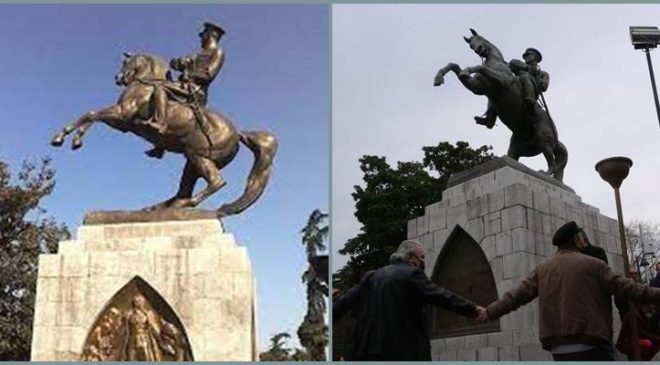 Atatürk anıtına saldırıya soruşturma…