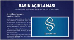 Olaynet- Semerkand Vakfı Resmi sosyal medya hesabı üzerinden yaptığı paylaşımında,