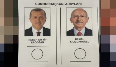 Cumhurbaşkanı adayları oy pusulası