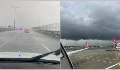 İstanbul’da sağanak yağış başladı…