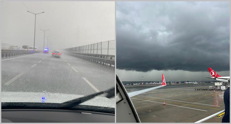 İstanbul’da sağanak yağış başladı…