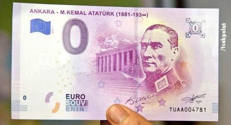 Euro üzerine Atatürk resmi…