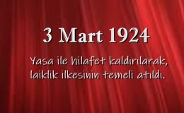 3 Mart 1924; Laikliğin ilk temeli atıldı…