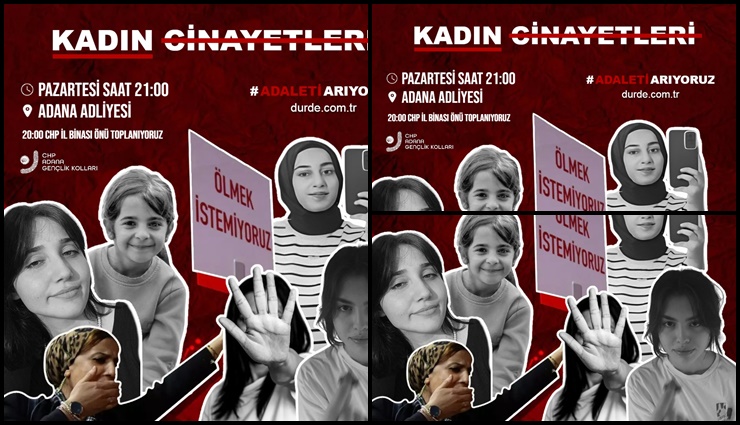 Adana- CHP İl Gençlik Kolları, kadın cinayetleri ile şiddetin sona