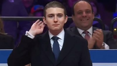 Donald Trump’ın oğlu Barron Trump, hareketleriyle gündem oldu…
