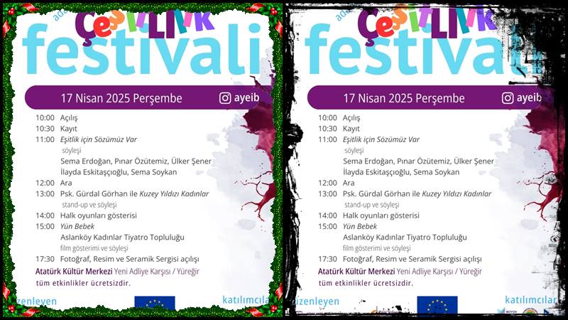 Adana’da çeşitlilik festivali düzenlendi Adana’da 3 gün süren “Çeşitlilik Festivali” sanat ve eşitliği buluşturdu