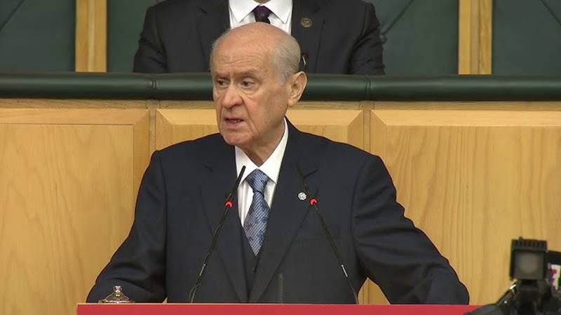 MHP Genel Başkanı Devlet Bahçeli, grup toplantısında Demirtaş ile erken