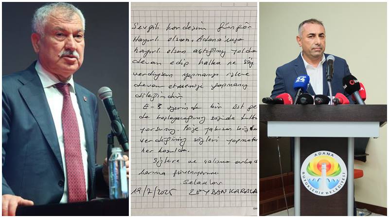 Adana Anakent Belediye Başkanlığı görevinden uzaklaştırılan Zeydan Karalar, avukatları aracılığıyla