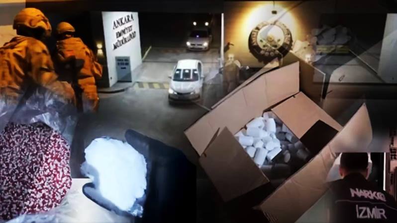İçişleri Bakanı Ali Yerlikaya, İzmir, Ankara İstanbul illerinde yapılan uyuşturucuyla