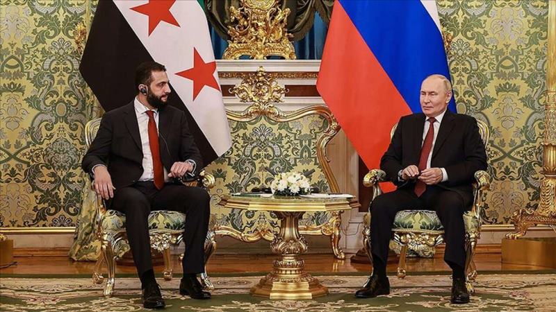 Rusya Devlet Başkanı Vladimir Putin, Suriye Cumhurbaşkanı Ahmed Şara ile