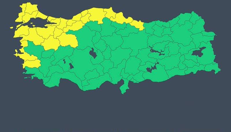 Meteoroloji Genel Müdürlüğü 3 Ocak için kuvvetli yağış, fırtına ve
