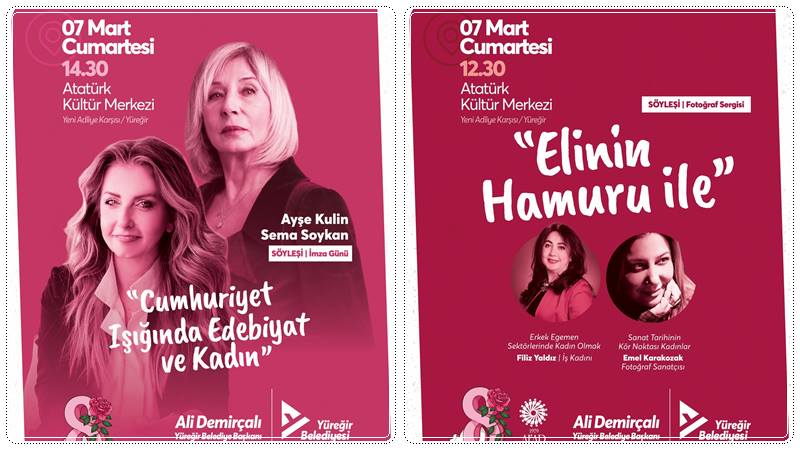 Yüreğir’de 8 Mart Dünya Kadınlar Günü etkinliği Yüreğir Belediyesi 8 Mart Dünya Kadınlar Günü için kültür merkezinde