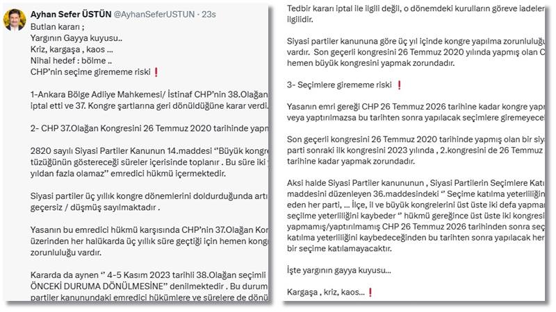 Gelecek Partisi Genel Başkan Vekili Ayhan Sefer Üstün, Ankara Bölge