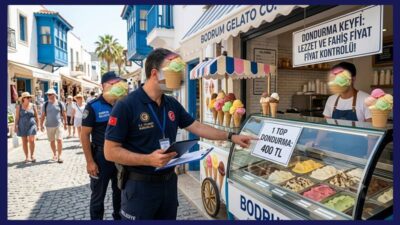 Bodrum’da fahiş fiyatlı dondurma satan işletmeye ceza kesildi Muğla'nın Bodrum ilçesinde bir top dondurmanın fiyatını sorup 400 lira