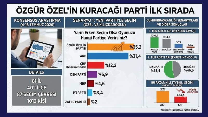 Özgür Özel’in kuracağı parti ilk sırada CHP Genel Başkanı Özgür Özel'in yeni parti kurulacağını açıklamasının ardından